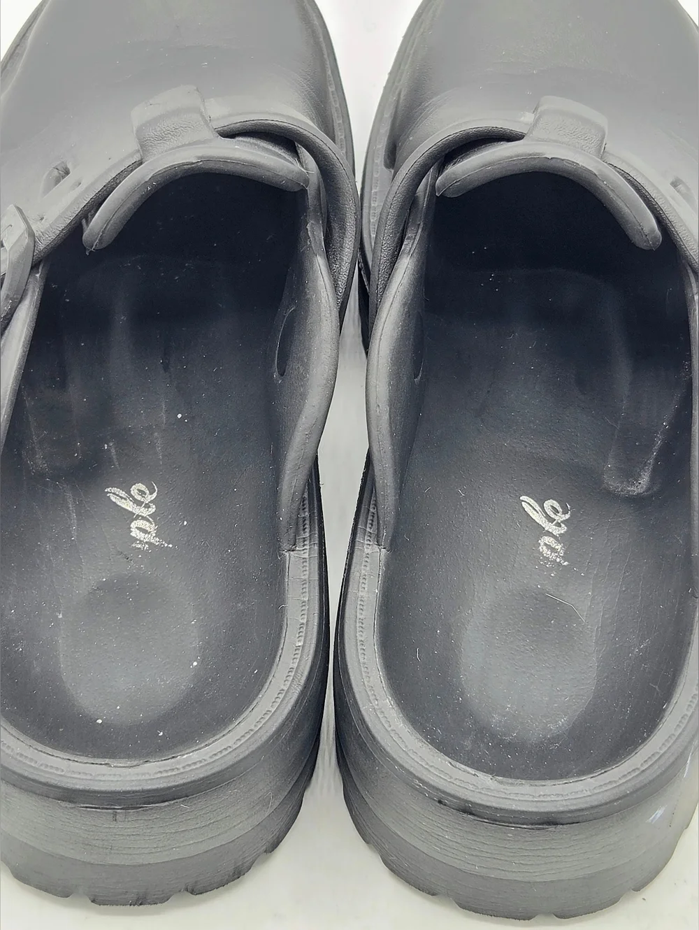 Free People Black Rubber Platform Buckle Clogs EU 37 / US 6 - Picture 10 of 16